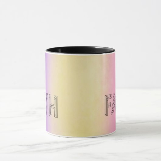 Stylish faith typography coffee mug マグカップ (中央)