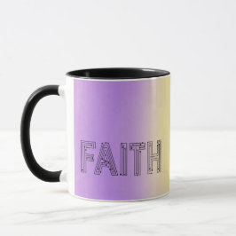 Stylish faith typography coffee mug マグカップ
