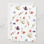 Stylish Fantasy Floral Birthday Party 招待状 (裏面)