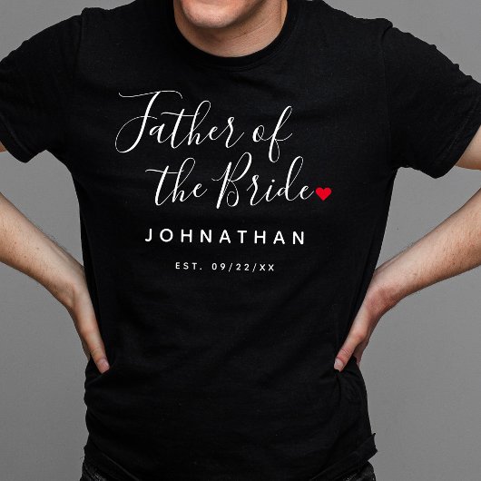 Stylish Father Of The Bride Wedding Tシャツ