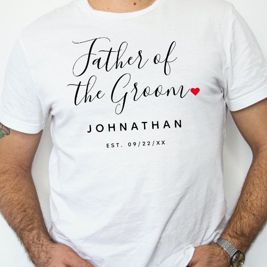 Stylish Father Of The Groom Wedding Tシャツ
