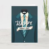 Stylish Fathers Day Suit Card カード (正面)