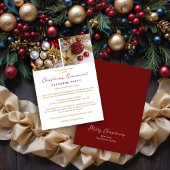 Stylish Festive Christmas Ornament Exchange Party  招待状