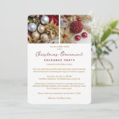Stylish Festive Christmas Ornament Exchange Party  招待状 (スタンド正面)