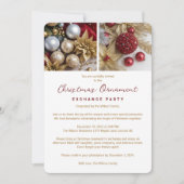 Stylish Festive Christmas Ornament Exchange Party  招待状 (正面)
