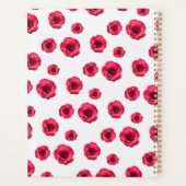 Stylish Floral Cream Red Roses Pattern Name 2026 プランナー手帳 (裏面)