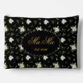 Stylish Floral MaMa Cosmetic Zipper Pouch Design アクセサリーポーチ (正面)