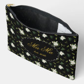 Stylish Floral MaMa Cosmetic Zipper Pouch Design アクセサリーポーチ (見開き)