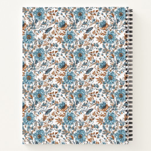 Stylish Floral Neutrals Personalized Recipe  ノートブック (裏面)