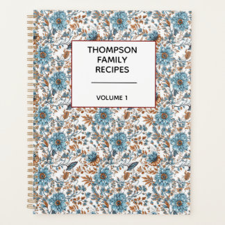 Stylish Floral Neutrals Personalized Recipe  プランナー手帳