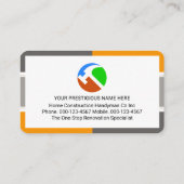 Stylish Frame Colorful Handyman Tools 名刺 (裏面)