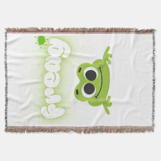 stylish frog themed home blanket スローブランケット