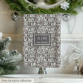 Stylish funny gift monogram dollar pattern napkins