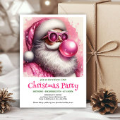 Stylish Funny Santa Sunglasses Christmas Invites 招待状