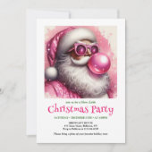 Stylish Funny Santa Sunglasses Christmas Invites 招待状 (正面)
