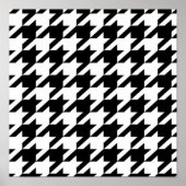 stylish geometric black white houndstooth pattern ポスター (正面)