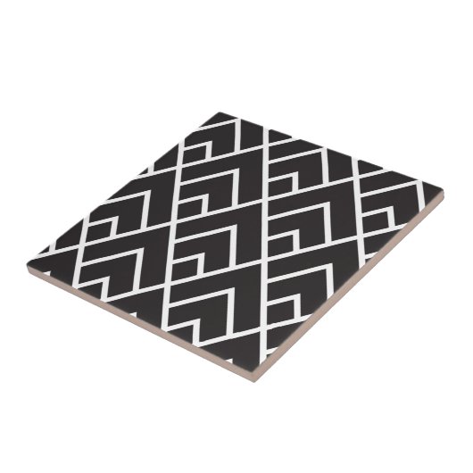 Stylish Geometric Diamond Grid Pattern タイル (側面)