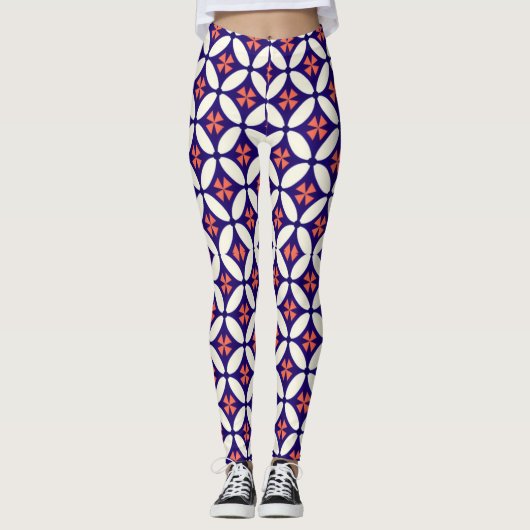 Stylish Geometric Pattern Leggings for Women レギンス (正面)
