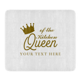 Stylish Glass Chef Board Perfect for Kitchen Queen カッティングボード