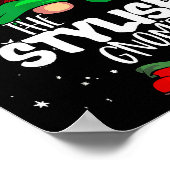 Stylish Gnome Red Buffalo Plaid Matching Family Ch ポスター (角)