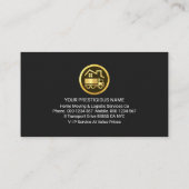 Stylish Gold Curved Border Trucking 名刺 (裏面)