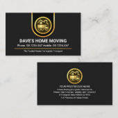 Stylish Gold Curved Border Trucking 名刺 (正面/裏面)
