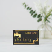 Stylish Gold Faucet Piping Frame 名刺 (スタンド正面)