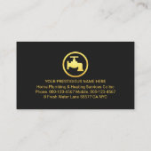 Stylish Gold Faucet Piping Frame 名刺 (裏面)