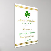 Stylish Gold Foil St. Patrick's Day Baby Shower 箔ポスター (レイダウン)