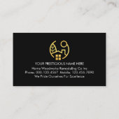 Stylish Gold Handyman Tools Frame 名刺 (裏面)