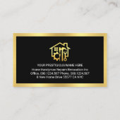 Stylish Gold Handyman Tools Gold Frame 名刺 (裏面)
