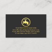 Stylish Gold Pipe Faucet Border Frame 名刺 (裏面)