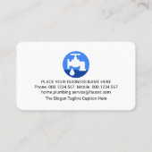 Stylish Gold Tab Leaking Blue Faucet 名刺 (裏面)