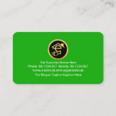 Stylish Gold Tab Letter-e Electric 名刺 (裏面)