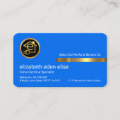 Stylish Gold Tab On Stunning Blue Layers 名刺 (正面)