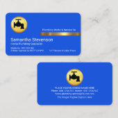 Stylish Gold Tab On Stunning Blue Layers 名刺 (正面/裏面)