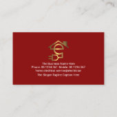 Stylish Gold Tab On Stunning Red Layer 名刺 (裏面)