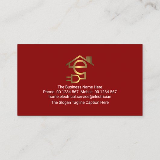 Stylish Gold Tab On Stunning Red Layer 名刺 (裏面)