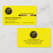 Stylish Gold Tab On Stunning Yellow Layer 名刺 (正面/裏面)