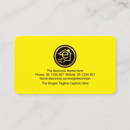 Stylish Gold Tab On Stunning Yellow Layer 名刺 (裏面)