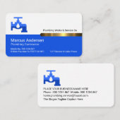 Stylish Gold Tab On White Blue Layers 名刺 (正面/裏面)