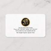 Stylish Gold Tab On White Layer 名刺 (裏面)