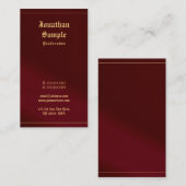 Stylish Gold Text Font Classic Luxurious Look 名刺 (正面/裏面)