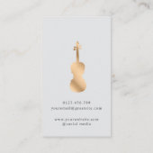 Stylish Gold Violin Musician Minimal  名刺 (裏面)