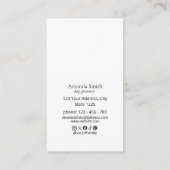 Stylish Golden Afghan Hound Dogue Business Card 名刺 (裏面)