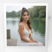 Stylish Graduation Cap Pastel Tones & Glitter 三つ折り案内状 (内部最初)