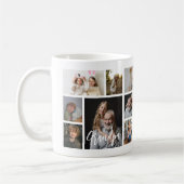 Stylish Grandpa 15 Photo Collage コーヒーマグカップ (左)