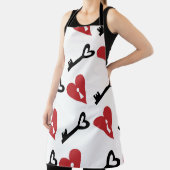 Stylish graphic seamless pattern with hearts and k エプロン (インサイチュ)