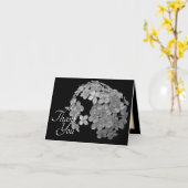 Stylish Gray Botanical Flowers Floral Thank You カード (黄色い花)