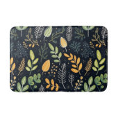 Stylish Green and Yellow Foliage Pattern  バスマット (正面)